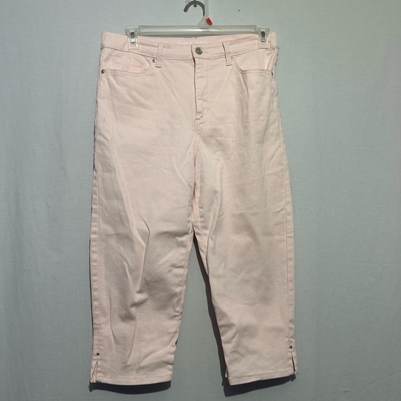Gloria Vanderbilt Light Pink High Waisted Capri Jeans Size 10 - Picture 1 of 5